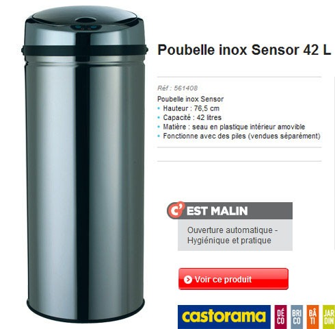 Poubelle inox Sensor